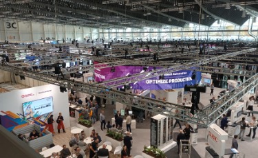 SPS Messe Halle von innen